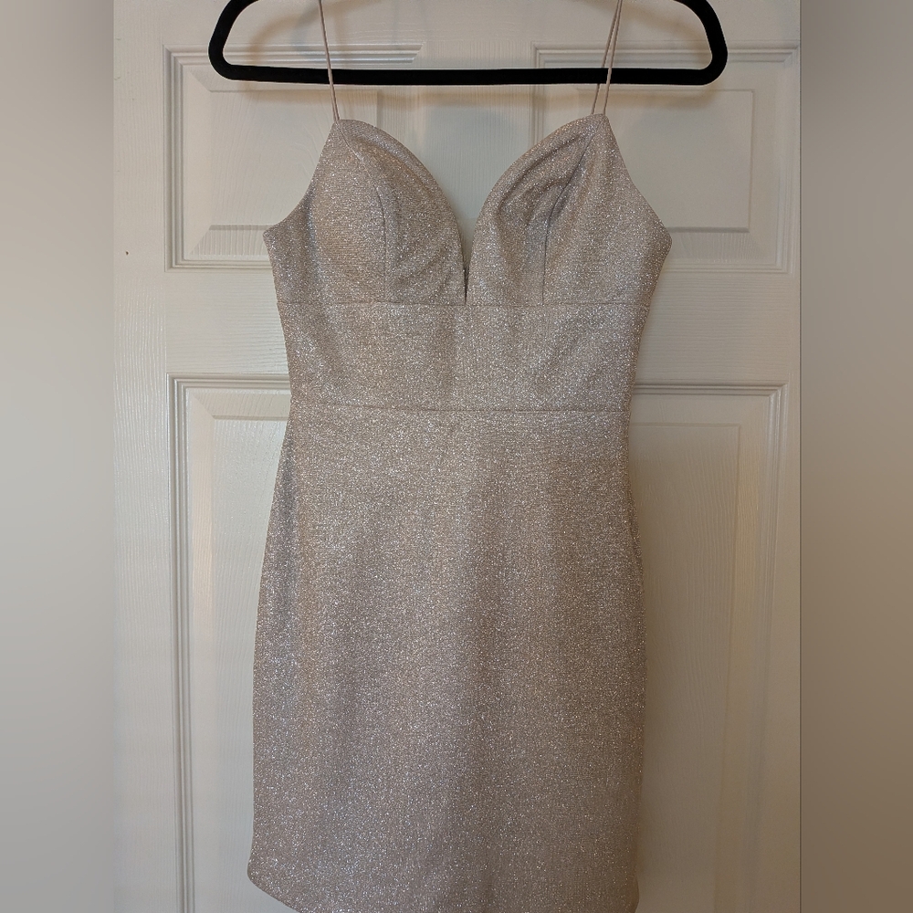 Gianni Bini Gold Glitter Mini Dress - Size 3